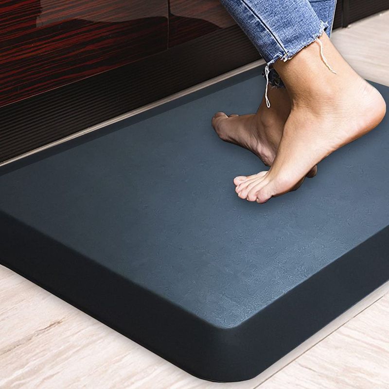 Photo 1 of 1" Extra Thick Anti Fatigue Floor Mat,Kitchen Mat, Standing Desk Mat – Comfort at Home, Office, Garage - Advanced PU Foam - NOT PVC!!! (Black, 20x30x1-Inch)
