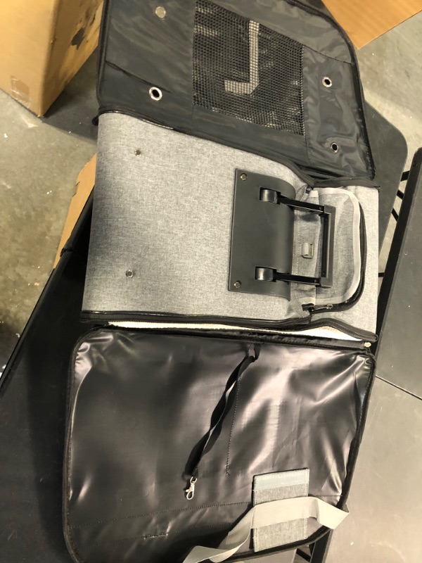 Photo 1 of Cat Dog Carrier, Rolling Dog Carrier with Wheels, Cat Carrier with Wheels for Large Cats Small Dogs up to 32 lbs, Big Cat and Dog Wheels, Foldable and Breathable Ideal for Travel and Vet Appointments