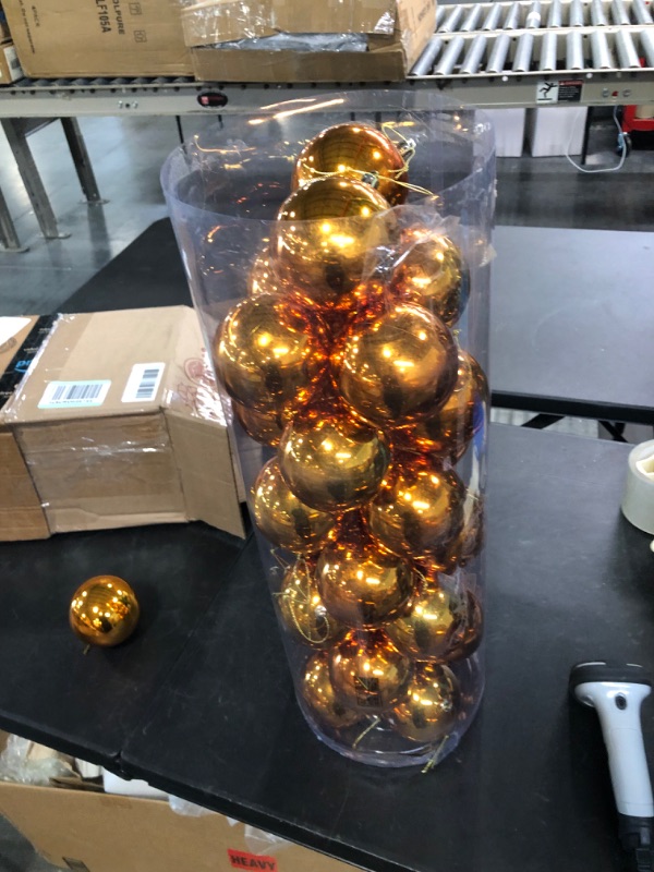 Photo 1 of allgala 20 PK 3 Inch (8CM) Large Christmas Ornament Balls for Xmas Tree-4 Style-Orange