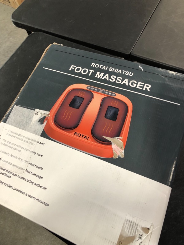 Photo 1 of ROTAI Foot Massager Machine with Heat, Shiatsu Vibration Feet Massager, Deep Kneading Therapy, Improve Circulations and Body Flow for Plantar Fasciitis, Neuropathy
