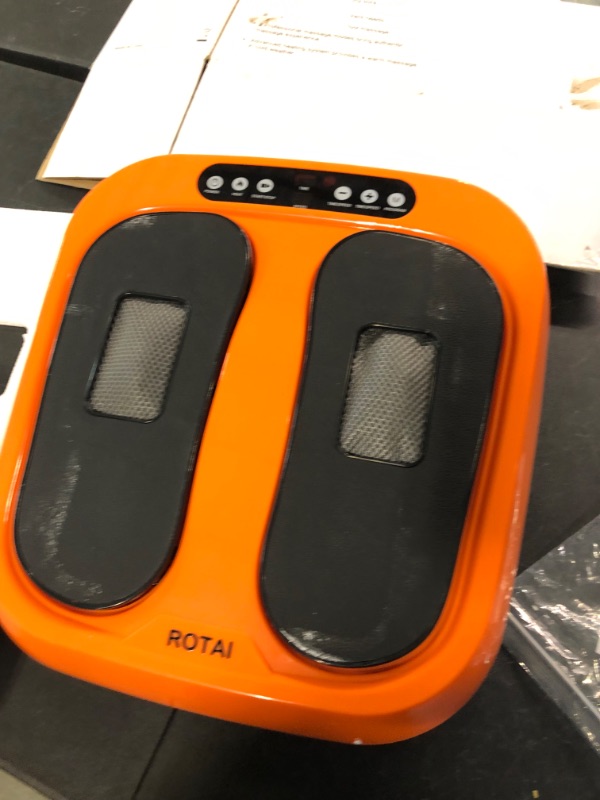 Photo 1 of ROTAI Foot Massager Machine with Heat, Shiatsu Vibration Feet Massager, Deep Kneading Therapy, Improve Circulations and Body Flow for Plantar Fasciitis, Neuropathy
