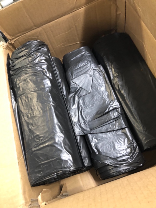 Photo 3 of 64-65 Gallon Black Trash Bags, (120 Bags Bulk) 60 Gallon Extra Large Black Trash Bags, High Density Large Garbage Bags