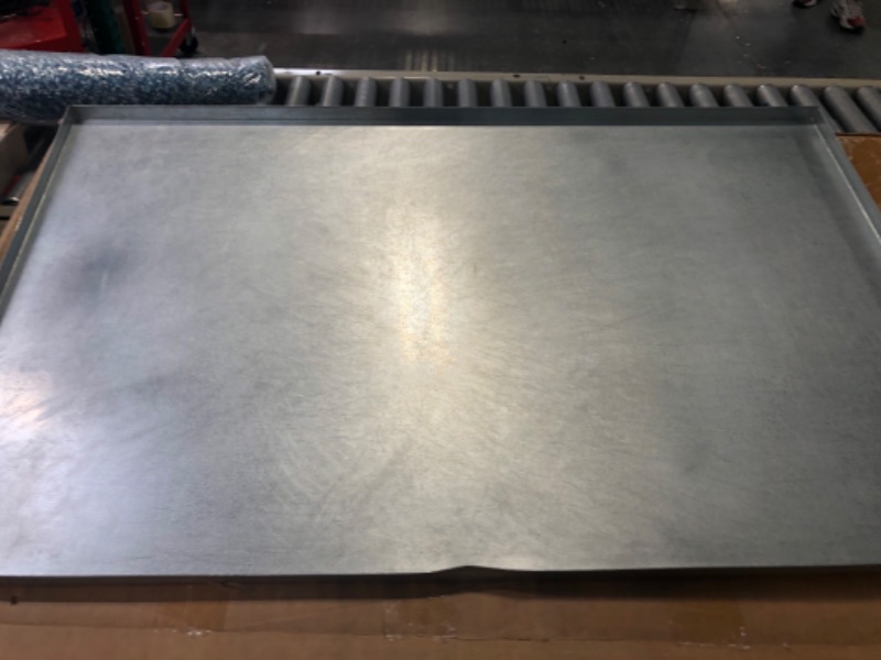 Photo 4 of  Replacement Tray for Dog Crate – Chew-Proof and Crack-Proof Metal Pan for Dog Crates (Galvanized, 47"x29.13"x1")
