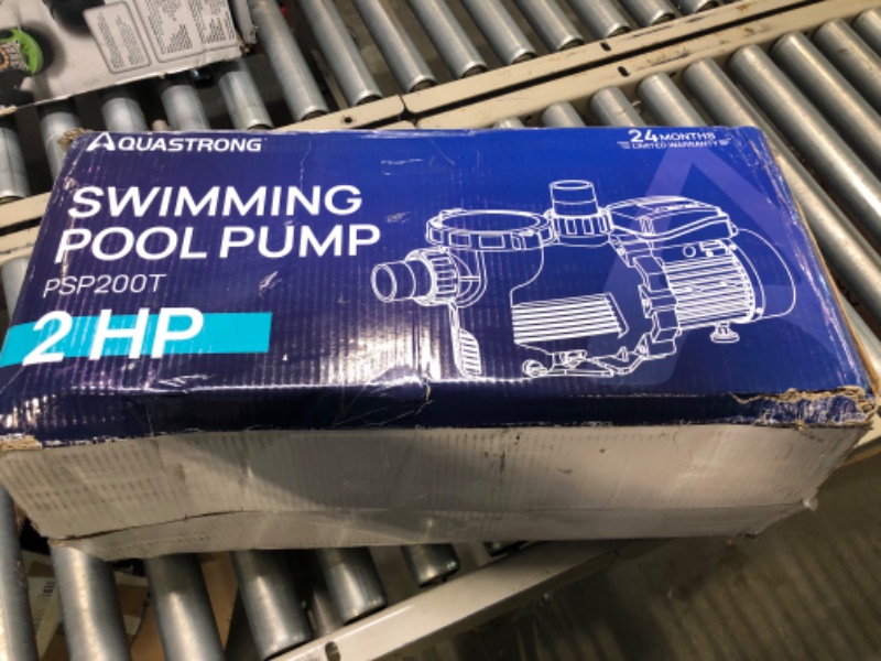 Photo 4 of Aquastrong 2 HP In/Above Ground Pool Pump with Timer, 220V, 8917GPH, High Flow, Powerful Self Primming Swimming Pool Pumps with Filter Basket