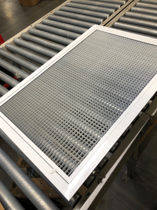 Photo 1 of 20" x 30 Cube Core Eggcrate Return Air Grille - Aluminum Rust Proof - HVAC Vent Duct Cover - White [Outer Dimensions: 22.5 x 32.5]
