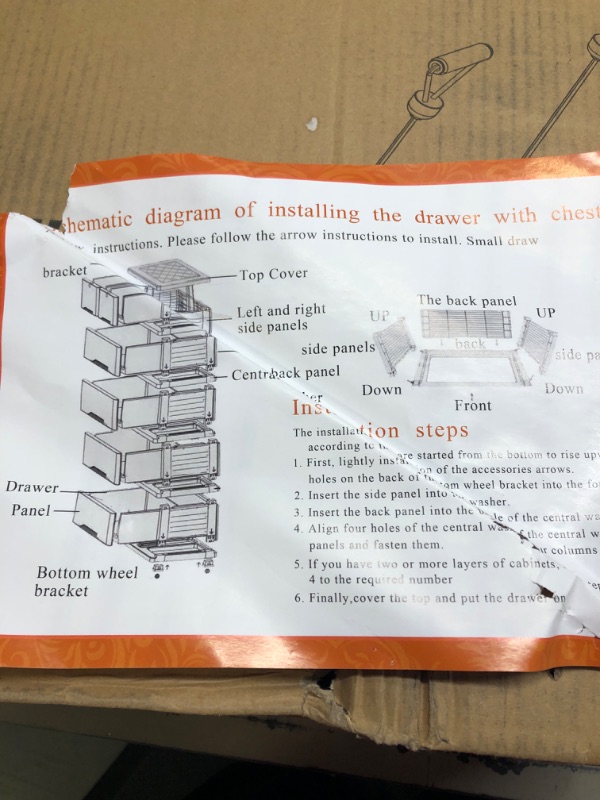 Photo 1 of 5 drawer plastic cabinet