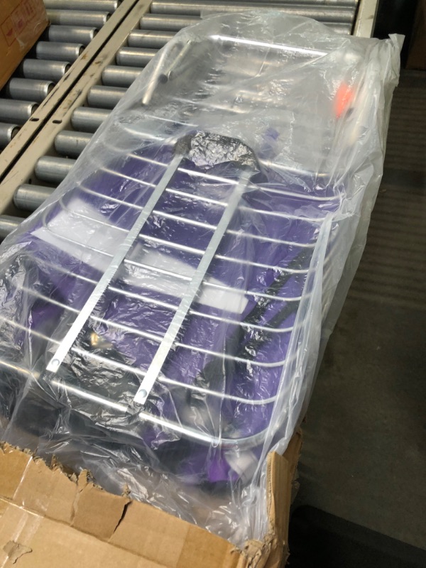 Photo 1 of Grocery Cart 50L Large Capacity Stair Climbing Cart with 8 Wheels,Shopping Carts for Groceries Double Handle Rolling Grocery Laundry Foldable Utility Shopping Cart(Purple) Purple Larger size