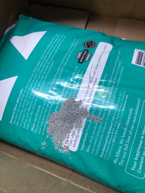 Photo 1 of Boxiecat Gently Scented Premium Clumping Cat Litter - Clay Formula - Ultra Clean Litter Box, Longer Lasting Odor Control, Hard Clumping Litter, 99.9% Dust Free, Green, 40 lb Gently Scented 40 lb