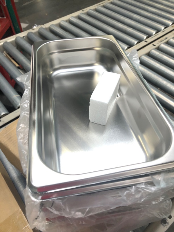 Photo 2 of BIEAMA 6 Pack Hotel Pans, 1/3 Size 2.6" Deep, NSF, Commercial Stainless Steel Pan, Steam Table Pan, Catering Food Pan 2-1/2" Deep Pan 1/3 Size