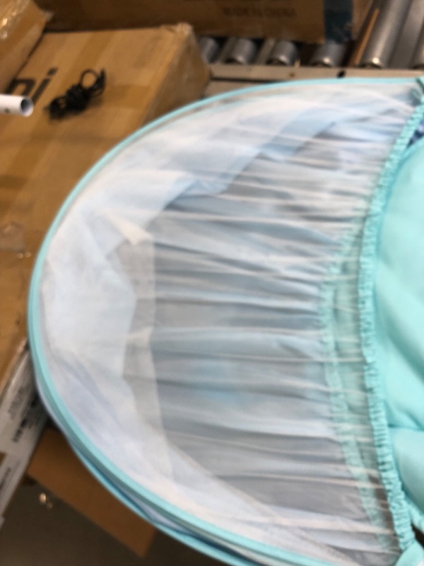 Photo 1 of Oukaning Electric Baby Swing Portable Music Swing Cradle Baby Rocking Chair for Infants Blue
