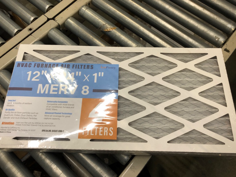 Photo 1 of 12  x 12 x 1 merv 8 air filters 4 pack