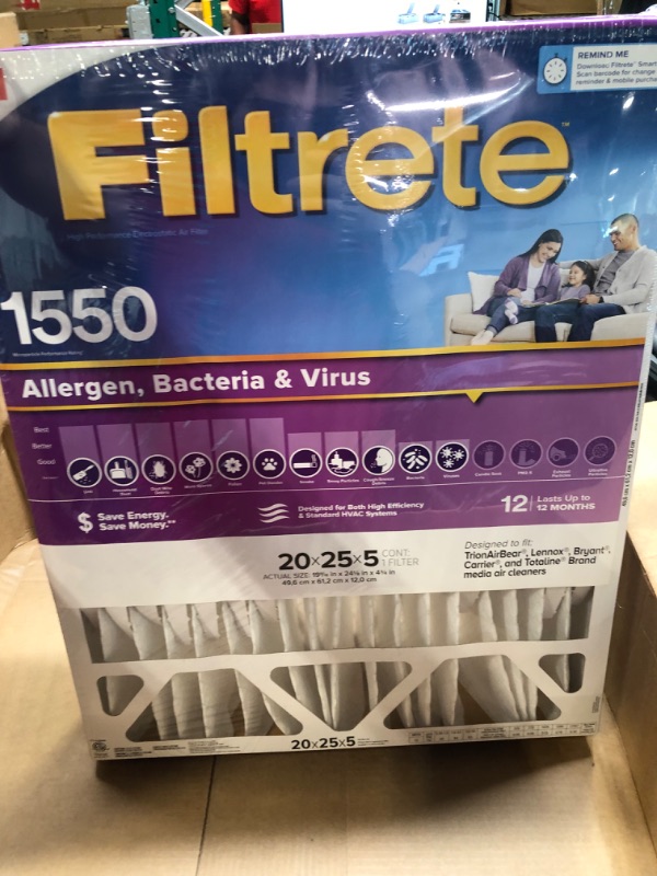 Photo 2 of 3M Filtrete Ultra Allergen Healthy Living Deep Pleat Furnace Filter