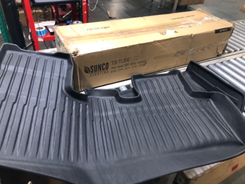Photo 1 of SUPER LINER Tesla Model Y Floor Mats 7 Seater Full Set,All Weather Waterproof Floor Mats Cargo Frunk Trunk Mats Liners Accessories,Compatible with Model Y 2021 2022 2023 (7 Seater Full Set)