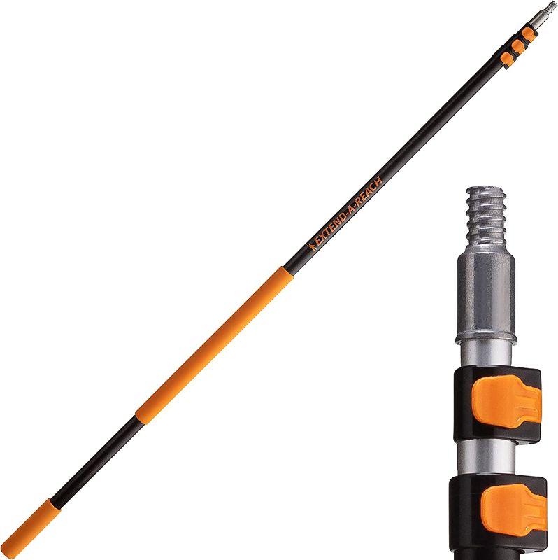 Photo 1 of 30 Feet - 7-30 ft Long Telescopic Extension Pole with Universal Twist-on Metal Tip
