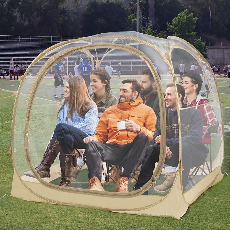 Photo 1 of EighteenTek Sports Tent - Instant Tent Shelter - Outdoor Bubble Tent 1-6 Person - Rain Tent Camping Sun Shelter Pop Up - Clear, Patent Protected Design