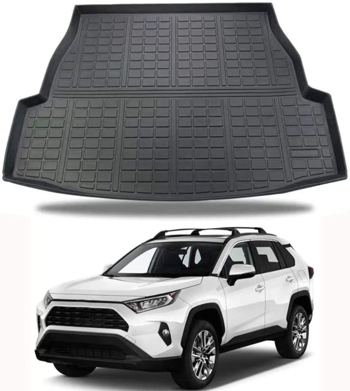 Photo 1 of D-Lumina RAV-4 Cargo Liner Compatible with Toyota RAV4 2019 2020 2021 2022 2023-3D TPE Weathertech Rear Trunk Mats, Waterproof All Weather Guard Protection Tray, Black