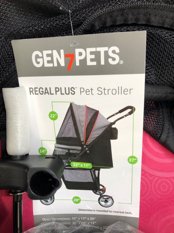 Photo 2 of Gen7Pets Raspberry Sorbet Regal Plus Pet Stroller