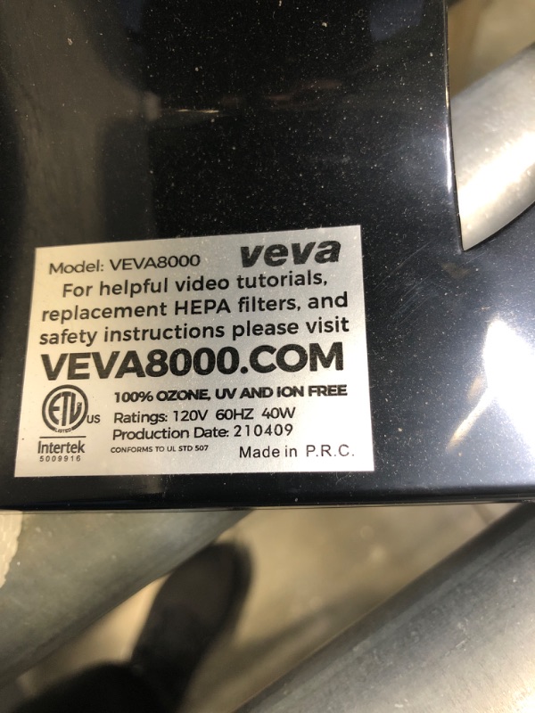 Photo 4 of Veva 8000 Elite Pro Series Air Purifier True HEPA Filter & 4 Premium Activated