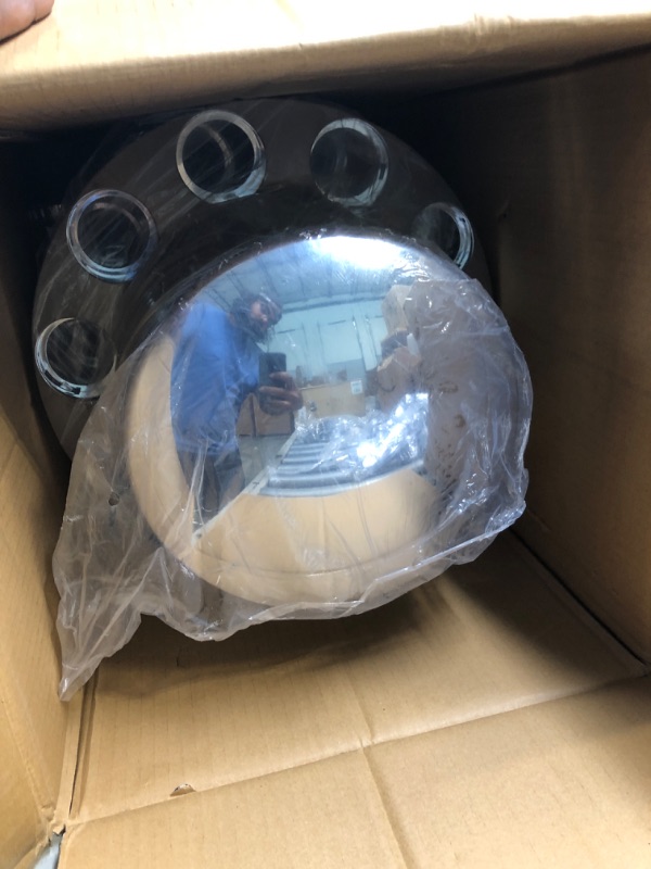 Photo 1 of JIUXI ABS Chrome Plastic Complete Axle Cover Kits with 33mm Thread-on Nut Covers for Semi Trucks in Sets (Standard)