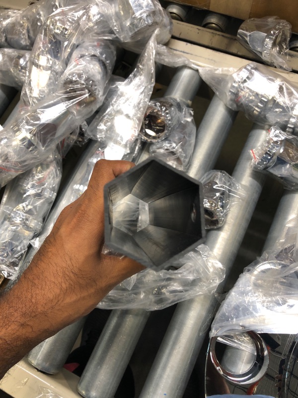 Photo 1 of JIUXI ABS Chrome Plastic Complete Axle Cover Kits with 33mm Thread-on Nut Covers for Semi Trucks in Sets (Standard)