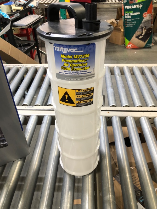 Photo 2 of Mityvac MV7400 Manual Automotive Fluid Evacuator with Dipstick Tubes, Automatic Overflow Prevention, 1.9 Gallon, Engine and Transmission Fluid Adapters