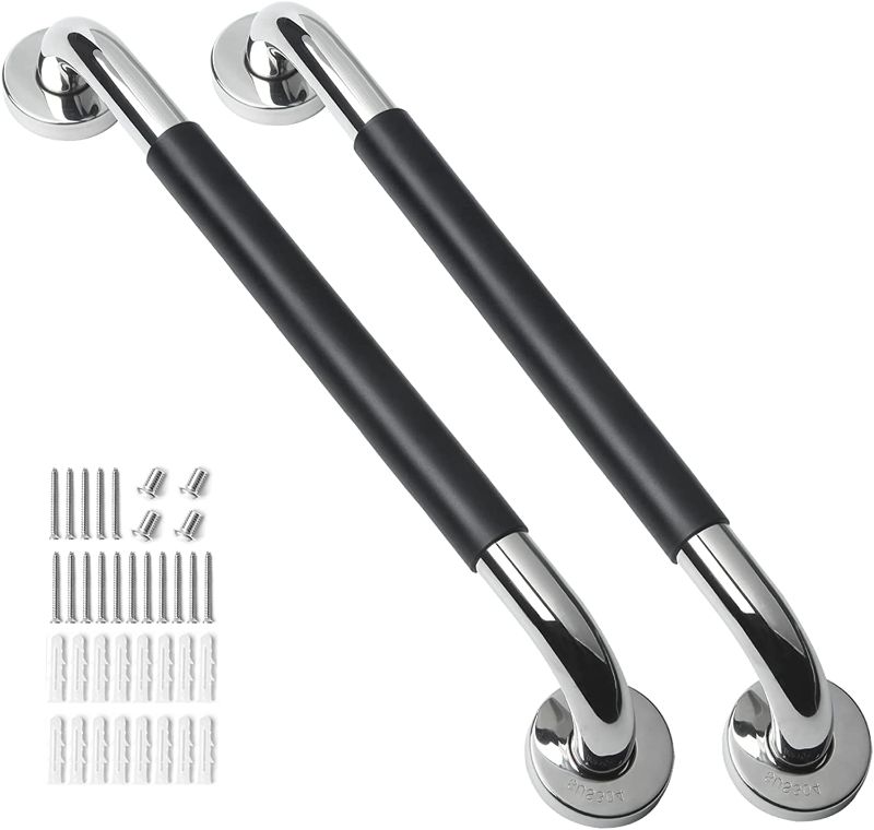 Photo 1 of 2 Pack Grab Bars for Bathroom, 24 Inch Anti Slip Bathroom Handicap Grab Bars for Showers, Safety Bath & Shower Grab Bar for Seniors, Shower Handles for Elderly, Tesuchan