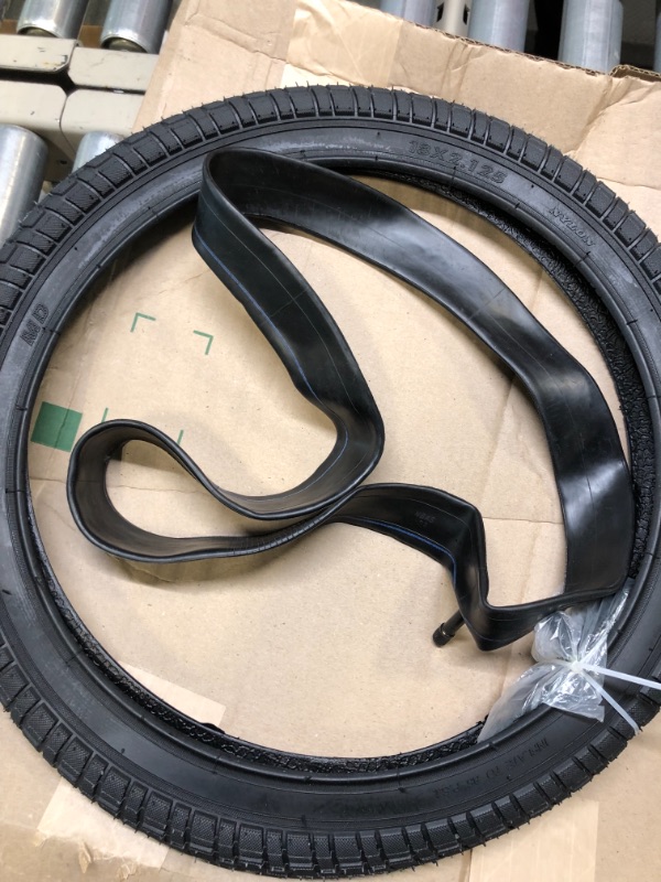 Photo 4 of CALPALMY (2 Sets) 18“Kids Bike Replacement Tires and Inner Tubes - Fits Most Kids Bikes Like RoyalBaby, Joystar, and Dynacraft - Made from BPA/Latex Free Premium-Quality Butyl Rubber Black 18” x 2.125