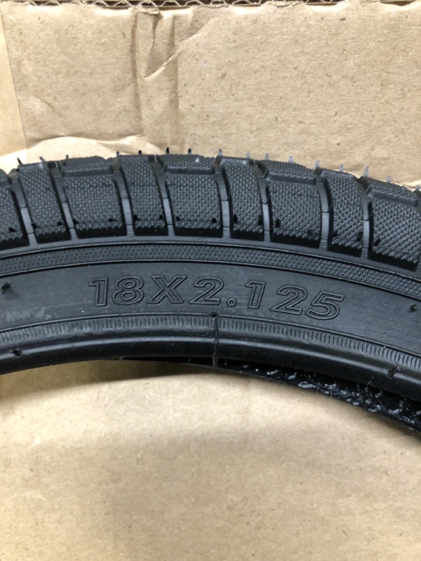 Photo 2 of CALPALMY (2 Sets) 18“Kids Bike Replacement Tires and Inner Tubes - Fits Most Kids Bikes Like RoyalBaby, Joystar, and Dynacraft - Made from BPA/Latex Free Premium-Quality Butyl Rubber Black 18” x 2.125