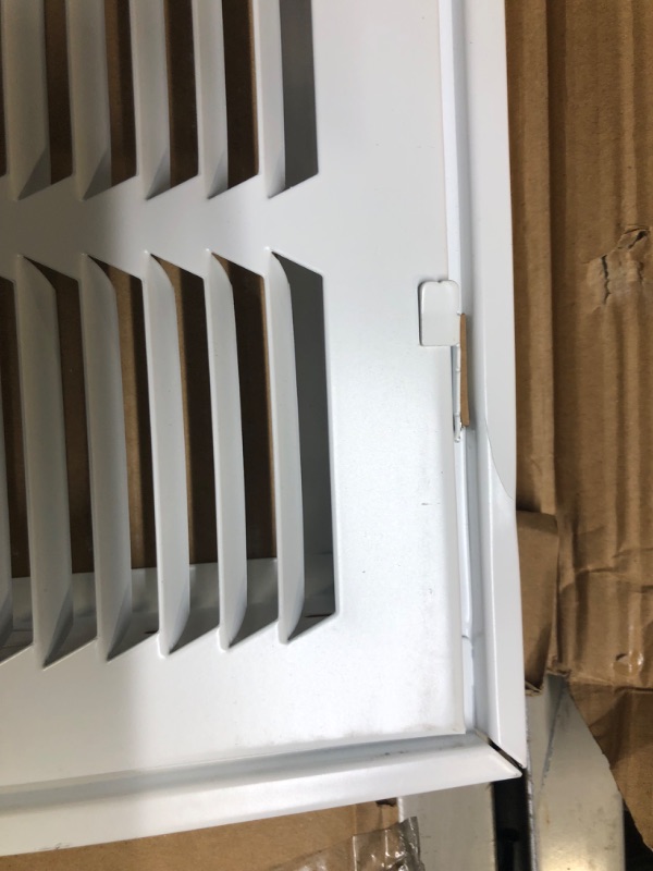 Photo 5 of 40" X 20 Steel Return Air Filter Grille for 1" Filter - Fixed Hinged - Ceiling Recommended - HVAC Duct Cover - Flat Stamped Face - White [Outer Dimensions: 42.5 X 21.75] 40 X 20