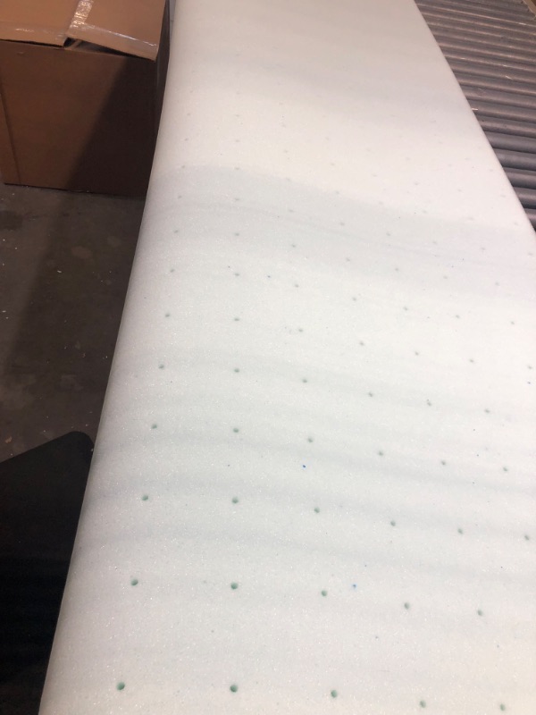 Photo 3 of  2 Inch Memory Foam Mattress Topper Ventilated  Bed Foam Topper, Full, Blue