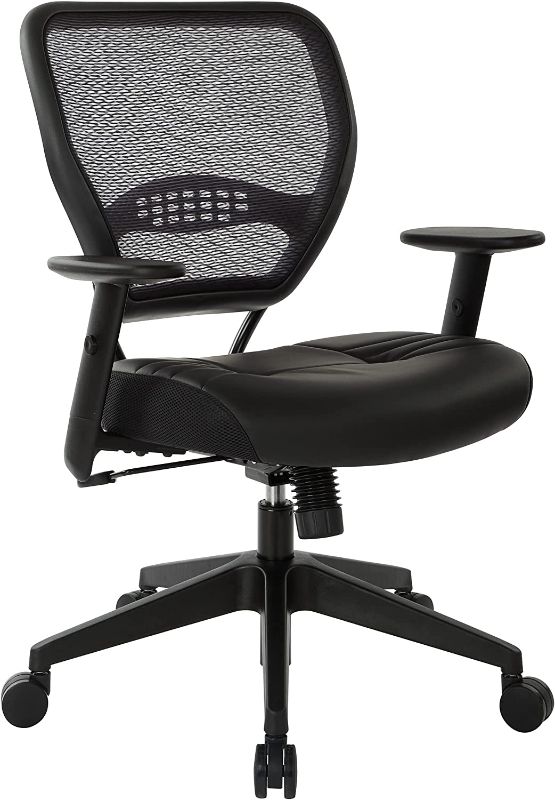 Photo 1 of 
SPACE Seating Professional A
 Dark Back and Padded Black Eco Leather Seat, Tilt Control, Adjustable Tension with Nylon...