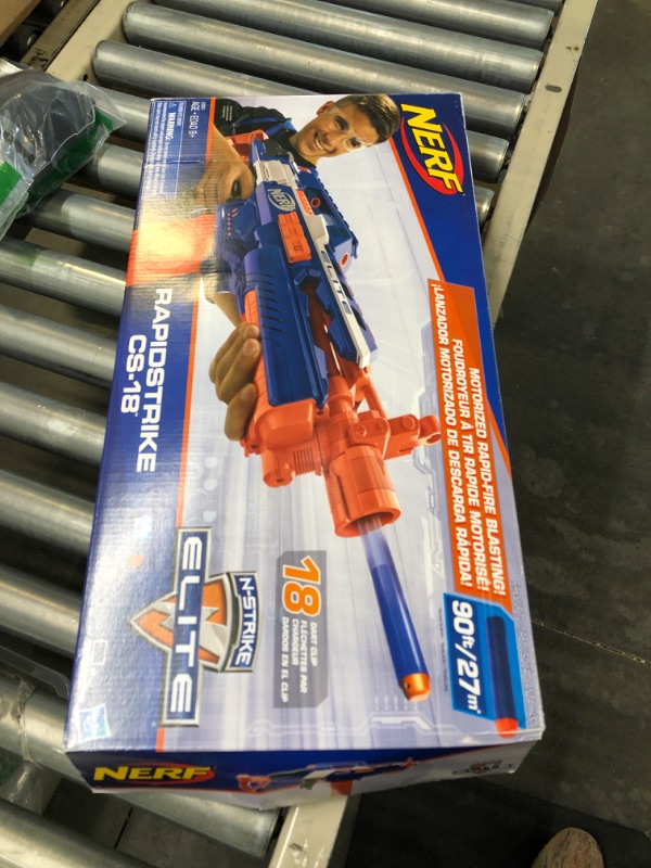 Photo 2 of NERF N-Strike Elite RapidStrike CS-18 blaster

(SCUFFS/SCRATCHES VISIBLE AROUND TOY AS PICTURED. DOES NOT COME WITH MAGAZINE OR AMMO. GUN IS USED!!!!!!)