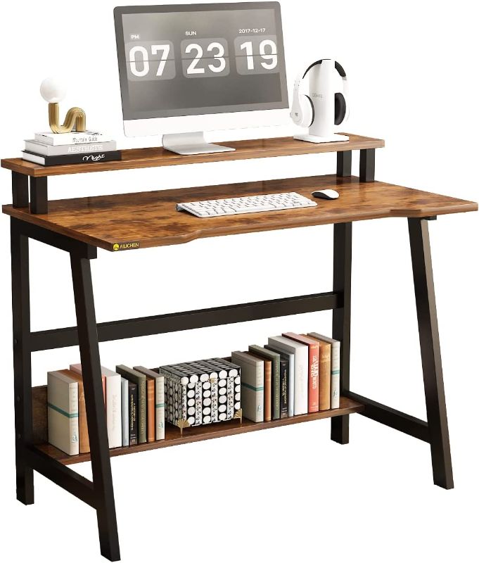 Photo 1 of ALISENED Computer Home Office Desk, 31.5" Desk for Small Spaces with Storage Shelf,Small Computer Desk with Monitor and Bookshelf, Modern Simple Style Laptop Desk
--PRODUCT SIMILAR TO ITEM ON PICTURE--