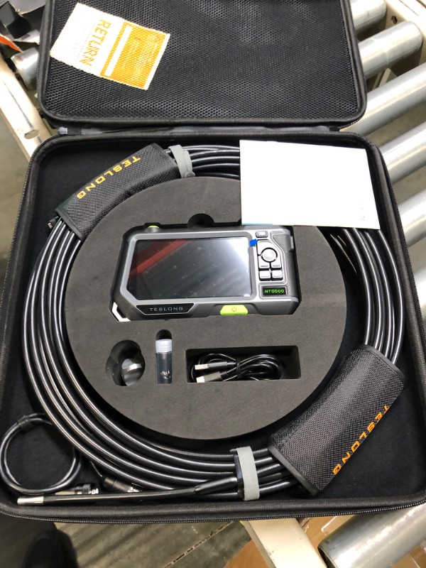 Photo 2 of 50ft Sewer Inspection Camera, Teslong Drain Pipe Endoscope Borescope, Waterproof Plumbing Camera Snake with Light, NTS500 5-inch 720P Monitor, Fiber Optic Scope for Air Duct HVAC Sewage Line Toilet