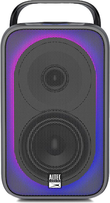 Photo 1 of Altec Lansing Shockwave Wireless Party Speaker 60W Bluetooth speakerwith a Long Lasting 6 Hour Battery, Multi LED Party Modes, Multiple bass Boost Modes, Party Sync
