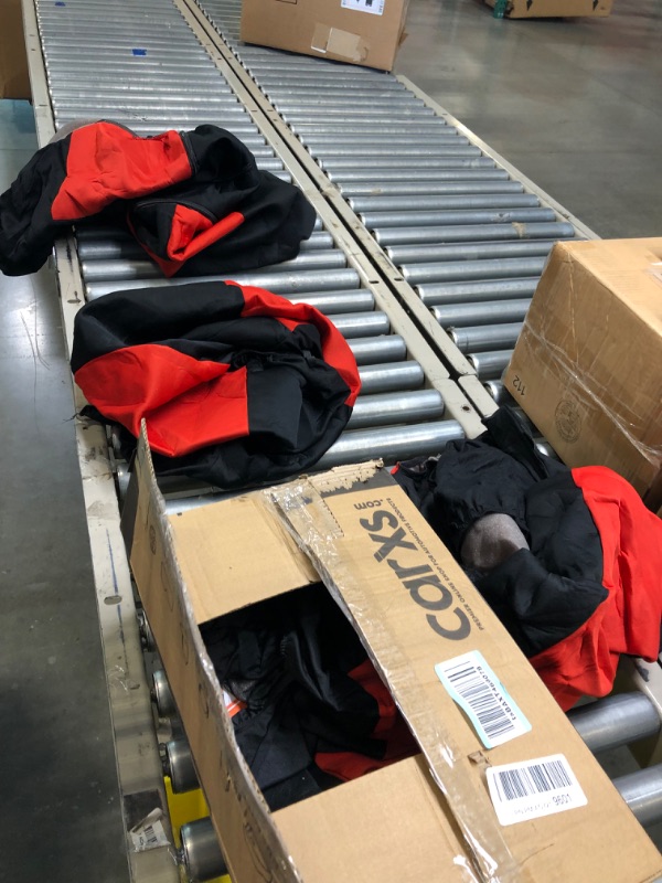 Photo 1 of BDK PolyPro Car Seat Covers Full Set in Red on Black – Front and Rear Split Bench Car Seat Cover, Easy to Install, Interior Covers for Auto Truck Van SUV
