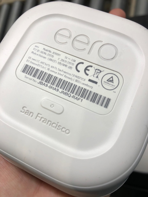 Photo 4 of Amazon eero 6+ mesh Wi-Fi system | Fast and reliable gigabit speeds | supports blazing fast gaming | Coverage up to 4,500 sq. ft. | 3-pack, 2022 release
