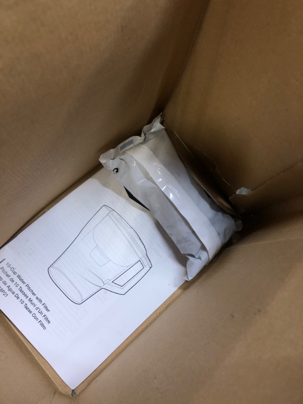 Photo 1 of Amazon Basics 10-Cup Water 1 Pitcher & 1 Filter Included, Compatible with Brita, 1 Pitcher & 1 Filter
