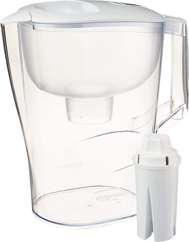 Photo 1 of Amazon Basics 10-Cup Water 1 Pitcher & 1 Filter Included, Compatible with Brita, 1 Pitcher & 1 Filter
