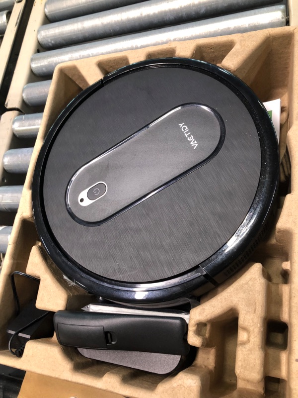 Photo 3 of Vactidy Nimble Robot Vacuum Cleaner, 2000Pa Strong Suction Robotic Vacuums, Super Slim, Quiet, Schedule Setting, Self-Charging, App/WiFi/Alexa Control, Ideal for Hard Floor, Carpet, Pet Hair, T6 Black