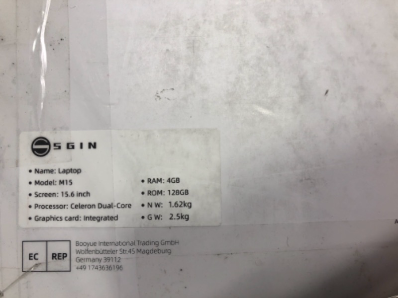 Photo 1 of SGIN Laptop 15.6 Inch, 4GB DDR4 128GB SSD Windows 11 Laptops with Intel Celeron N4020C(up to 2.8 GHz), Intel UHD Graphics 600, Mini HDMI, WiFi, Webcam, USB3.0, Bluetooth 4.2