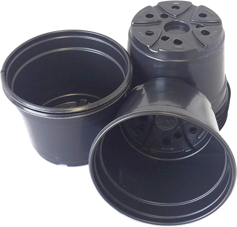 Photo 1 of 5" Diameter Black Plastic Nursery Pot by Landmark Plastics 