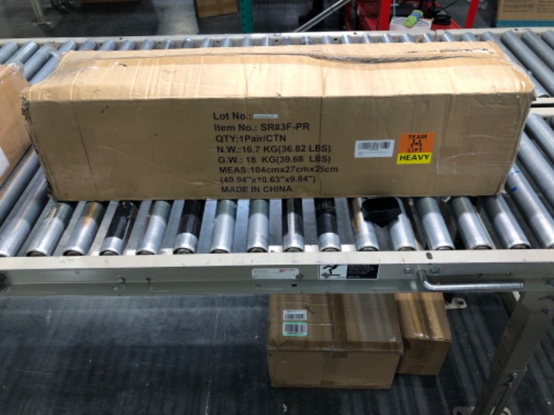 Photo 1 of BEJONI 83'' x 8.7'' Folding Heavy Duty Steel Loading Ramps for Truck, Trailer, Snow Blower, 950 lbs Capacity,Separated Ramp Kit for DIY Install, Pcak of 2 83"L x 8.7"W