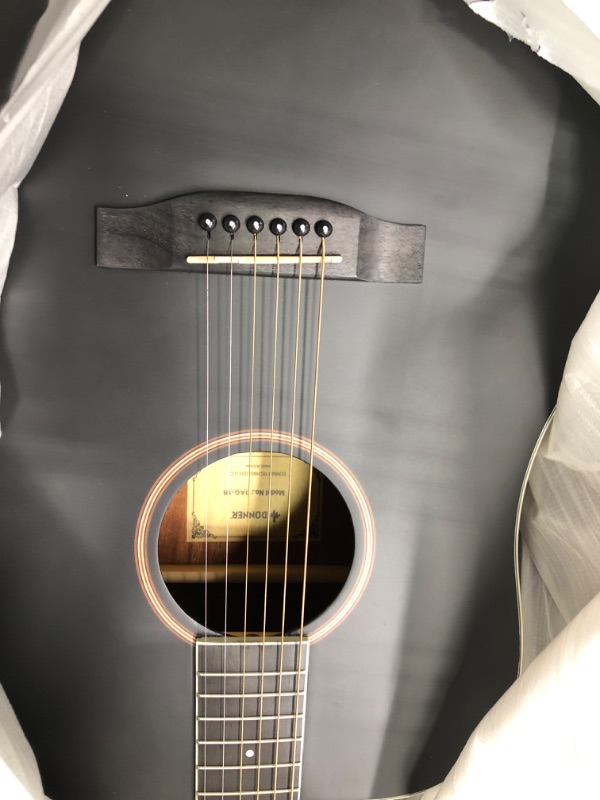 Photo 3 of 
Ashthorpe 30-inch Beginner Acoustic Guitar Package (Black), Basic Starter Kit w/Gig Bag, Strings, Strap, Tuner, Picks