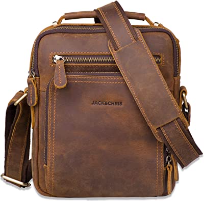 Photo 1 of Jack&Chris Leather Messenger Bag for Men, Man Purse Crossbody Bags for Work Business