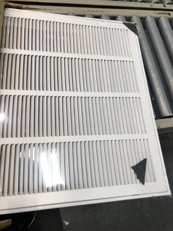 Photo 2 of 24" X 24 Steel Return Air Filter Grille for 1" Filter - Easy Plastic Tabs for Removable Face/Door - HVAC DUCT COVER - Flat Stamped Face - White [Outer Dimensions: 25.75 X 25.75]