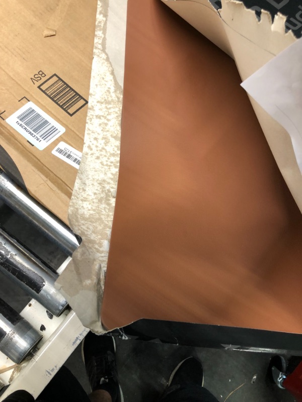 Photo 1 of Solucky Leather Mat Desk Pad & Blotter Protector, Flat, Non Slip, 34 x 16 Inches, Dark Brown, Ideal for Office and Home Dark Brown 34 x 16 in