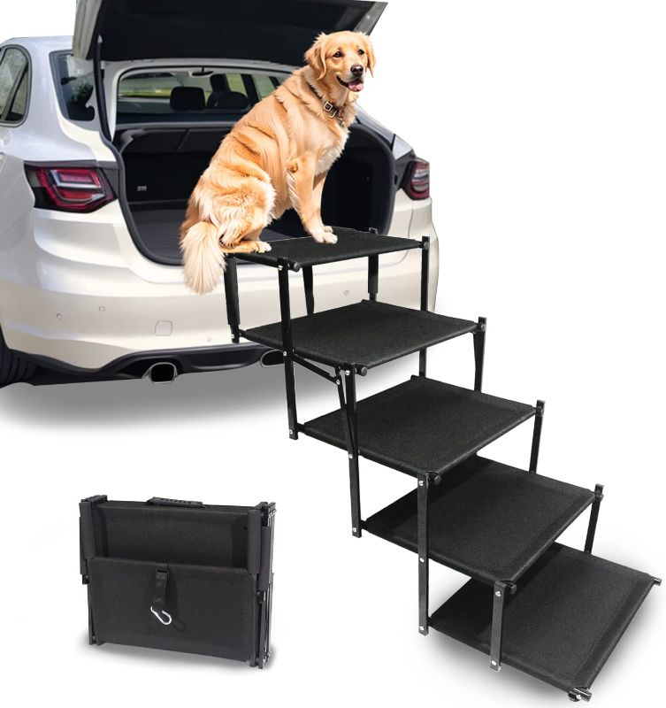 Photo 1 of CHIESMA Premium Foldable Dog Stairs for Car, Light Weight Dog Car Ramp with Strength Frame, Portable Dog Stairs for Large ...
Premium Foldable Dog Stairs for Car, Light Weight Dog Car Ramp with Strength Frame, 