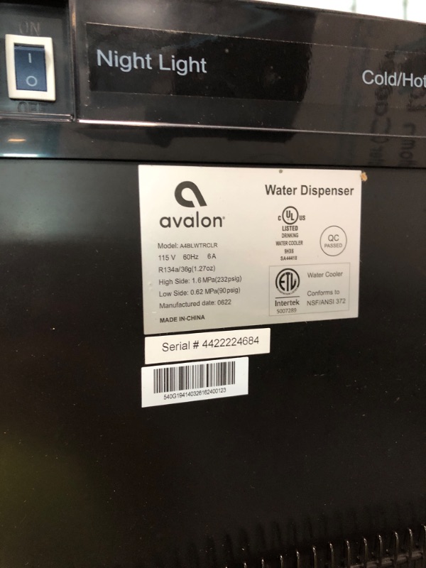 Photo 4 of Avalon Bottom Loading Water Cooler Dispenser with BioGuard- 3 Temperature Settings- UL/Energy Star Approved- Bottled
