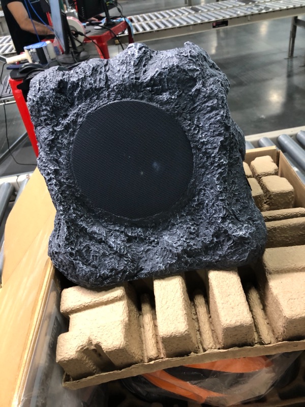 Photo 5 of Innovative Technology Outdoor Rock Speaker Pair - Wireless Bluetooth Speakers for Garden, Patio, Waterproof, Built for all Seasons & Solar Powered with Rechargeable Battery, Music Streaming - Charcoal